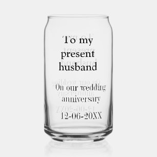 Vaso Con Forma De Lata A mi esposo aniversario de bodas agregar nombre fe