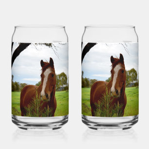 Vaso Con Forma De Lata "A Whipwhof Nature: A Chestnut Horse and Banksia,