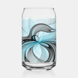Vaso Con Forma De Lata Abstract Anthracite Gray Blue Modern Fractal Art