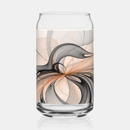 Vaso Con Forma De Lata Abstract Anthracite Gray Sienna Modern Fractal Art