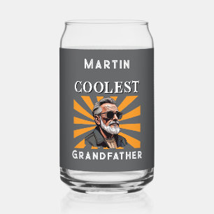 Vaso Con Forma De Lata Abuelo Más Genial Gafas de Sol Divertidas Retro Ge