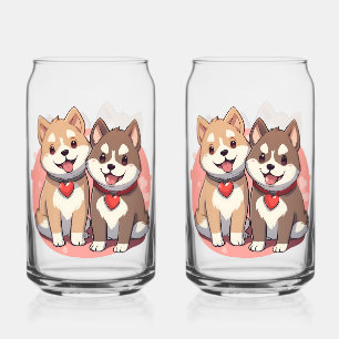 Vaso Con Forma De Lata Acuarela Akita