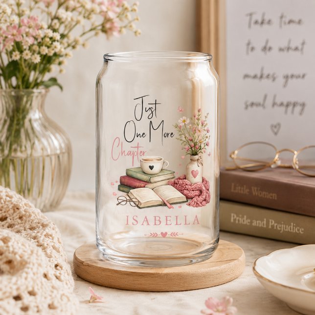 Vaso Con Forma De Lata Acuarela Un Capítulo Más Lector Floral  (Subido por el creador)