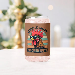 Vaso Con Forma De Lata Adivina Qué Trasero De Pollo Divertido Gallo Retro