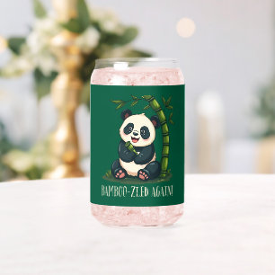 Vaso Con Forma De Lata Adorable Panda Abrazando Bambú Lindo Dibujo Animad