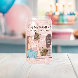 Vaso Con Forma De Lata Afectuosos amantes de gatos orgullosos de su famil