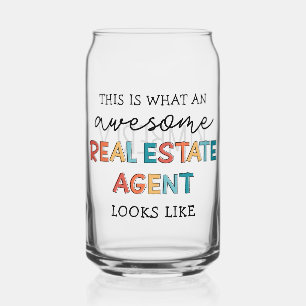 Vaso Con Forma De Lata Agente Inmobiliario Personalizado Rector Funny