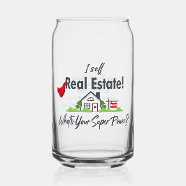 Vaso Con Forma De Lata Agente inmobiliario, superhéroe de realtor persona