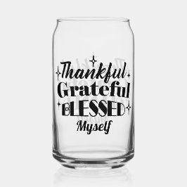 Vaso Con Forma De Lata Agradecidos, agradecidos, bendecidos Día de Gracia