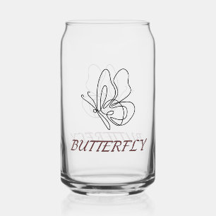 Vaso Con Forma De Lata Agua de mariposa