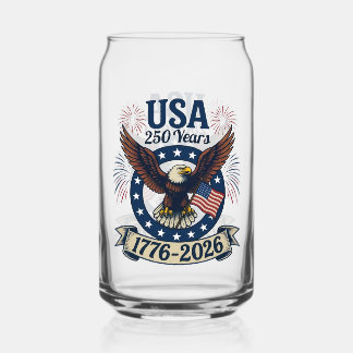 Vaso Con Forma De Lata Águila Americana Patriótica 250 Años