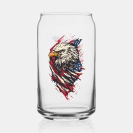 Vaso Con Forma De Lata Águila Americana Patriótica Vintage 4 de Julio