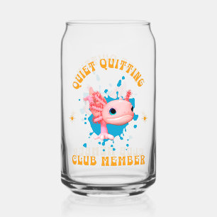 Vaso Con Forma De Lata Ajolote Rosa Divertido Miembro del Club de Renunci