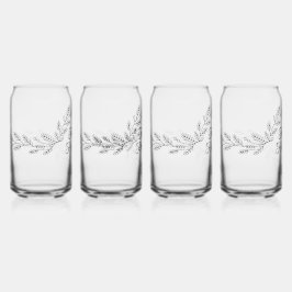 Vaso Con Forma De Lata Alegría Navideña Elegante