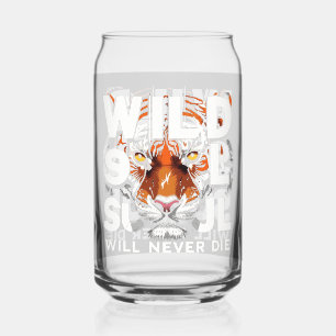 Vaso Con Forma De Lata "Alma salvaje - Fierce Tigre Ojos Arte Motivaciona