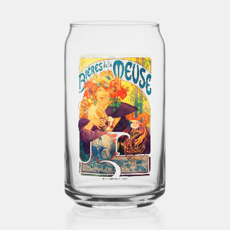 Vaso Con Forma De Lata Alphonse Mucha beer glass beer can glass Bieres