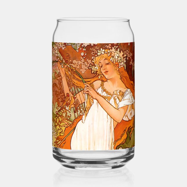 Vaso Con Forma De Lata Alphonse Mucha modernidad primavera (Anverso)