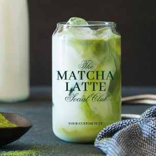 Vaso Con Forma De Lata Amante de Matcha Latte Personalizado