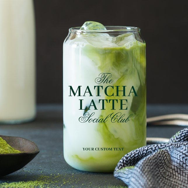 Vaso Con Forma De Lata Amante de Matcha Latte Personalizado (Subido por el creador)