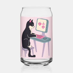 Vaso Con Forma De Lata Amantes de gatos gato esmoquin