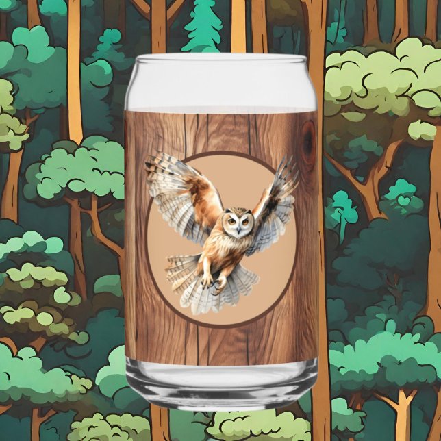 Vaso Con Forma De Lata Amantes de la lechuza rústica (Subido por el creador)