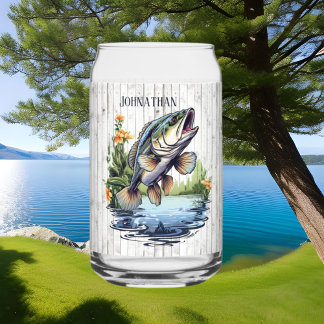 Vaso Con Forma De Lata Amantes de la pesca de la casa del lago Camper de 