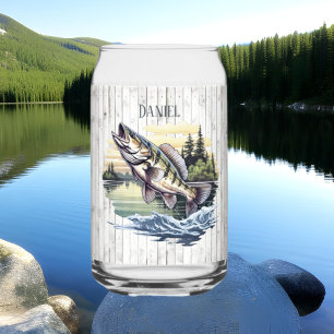 Vaso Con Forma De Lata Amantes de la pesca de la casa del lago Camper de
