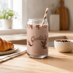Vaso Con Forma De Lata Amantes del Chocolate Chocolate Goteante