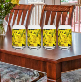 Vaso Con Forma De Lata Amarillo Asiático Lily Blooms Floral