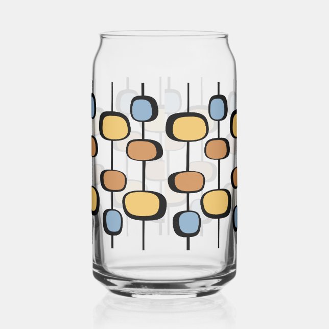 Vaso Con Forma De Lata ambiente de los 70 flores (Izquierda)