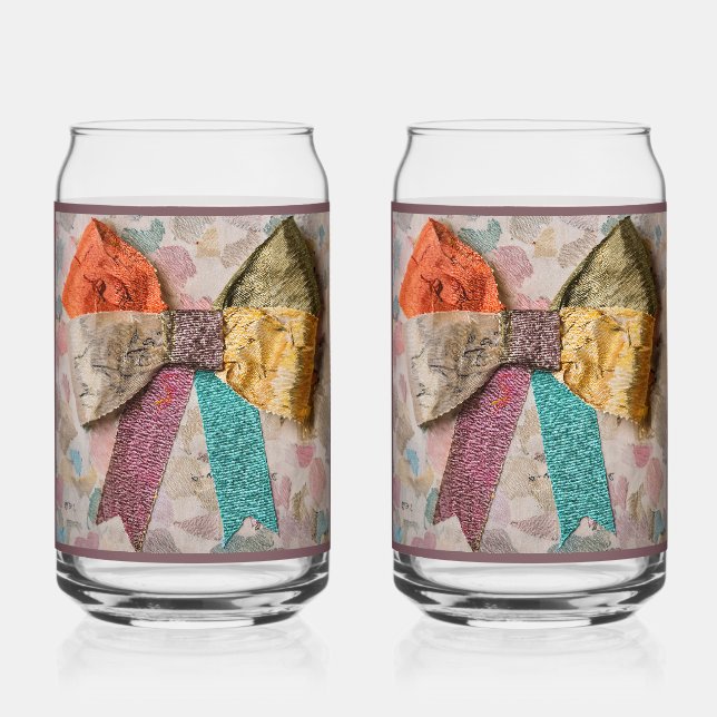 Vaso Con Forma De Lata Amethyst Bow Soda Glass (Anverso)