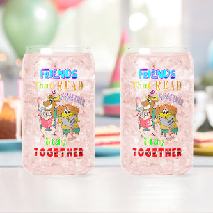 Vaso Con Forma De Lata Amigos que leen juntos permanecen juntos