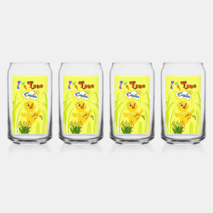 Vaso Con Forma De Lata Amo Pascua