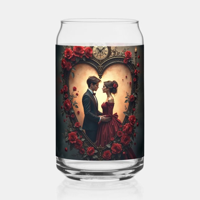 Vaso Con Forma De Lata Amor Atemporal – Colección de Boda Victoriana Góti (Anverso)