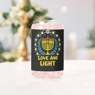 Vaso Con Forma De Lata Amor y luz Menorah Festividad judía Hanukkah