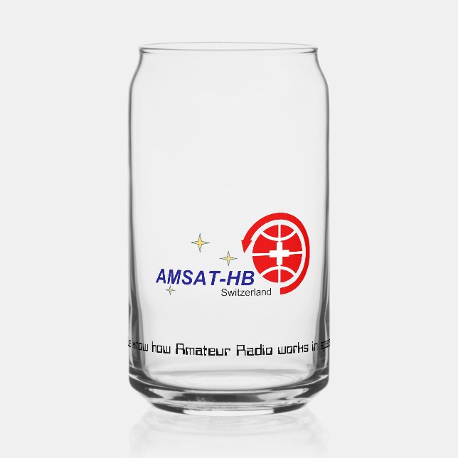 Vaso Con Forma De Lata AMSAT-HB Dosenglas (Anverso)
