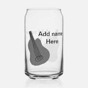 Vaso Con Forma De Lata Añadir el nombre texto guitarra acústica marrón ed