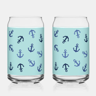 Vaso Con Forma De Lata Anclas Verano