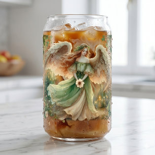 Vaso Con Forma De Lata Ángel Serenidad Trébol