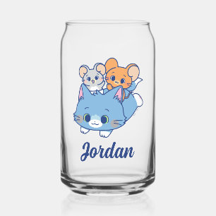 Vaso Con Forma De Lata Anime Tom, Jerry y Tuffy