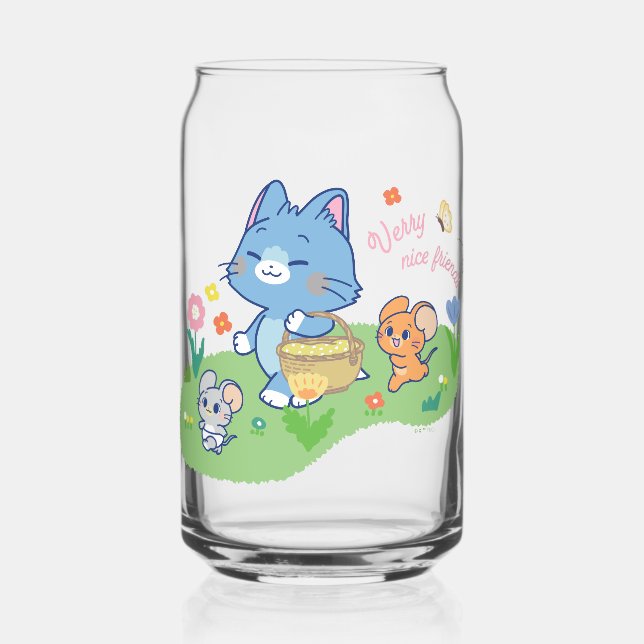 Vaso Con Forma De Lata Anime Tom, Jerry y Tuffy Picnic (Anverso)