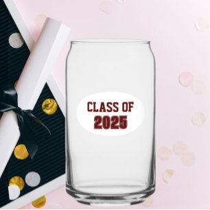 Vaso Con Forma De Lata Año de clase de los Colores Marrones y Blancos