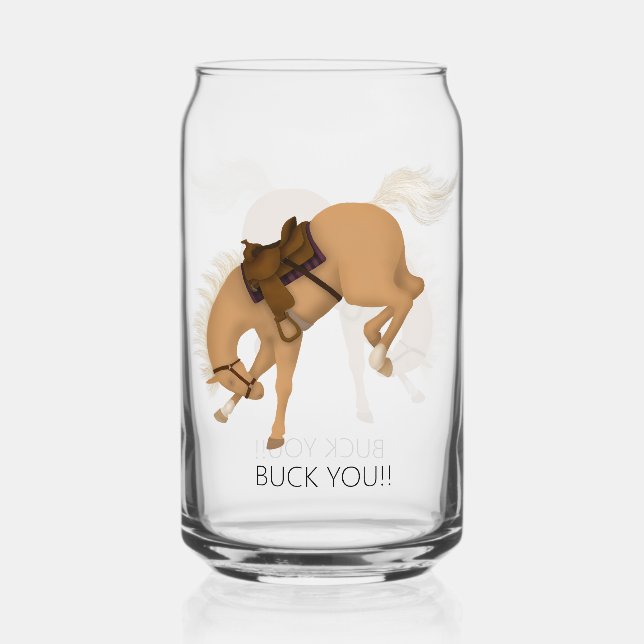 Vaso Con Forma De Lata ¡¡¡Apártate!!! Caballo divertido de Palomino (Anverso)