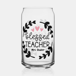 Vaso Con Forma De Lata Apreciación del profesor con nombre personalizado