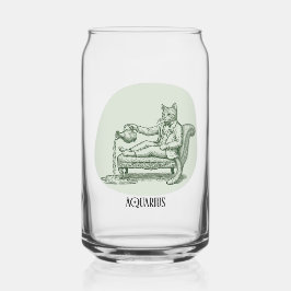 Vaso Con Forma De Lata Aquarius Wise Cat Zodiac Birthday Gift