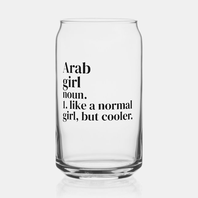 Vaso Con Forma De Lata Árabe Chica de definición de diccionario divertida (Anverso)