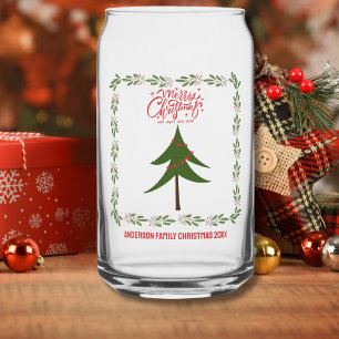 Vaso Con Forma De Lata Árbol de Navidad retro vintage y Minimalista de gu