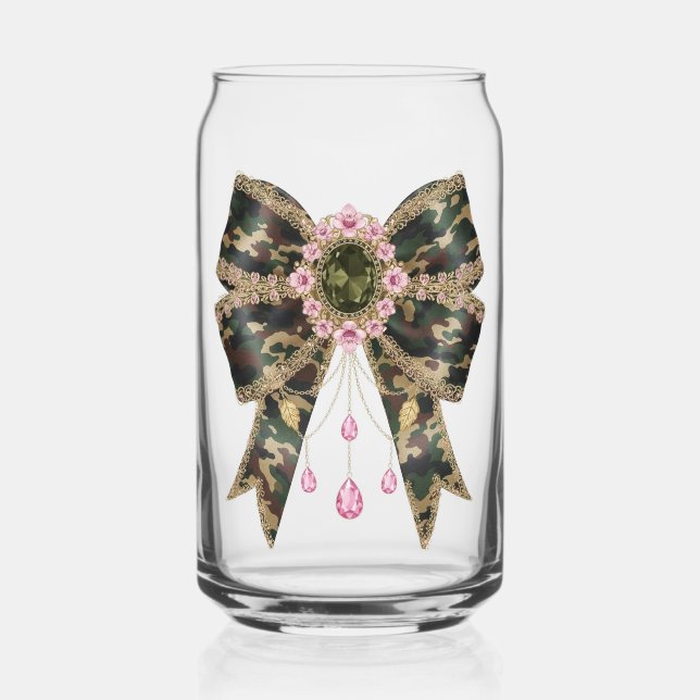 Vaso Con Forma De Lata arco camuflash con rosa  (Anverso)