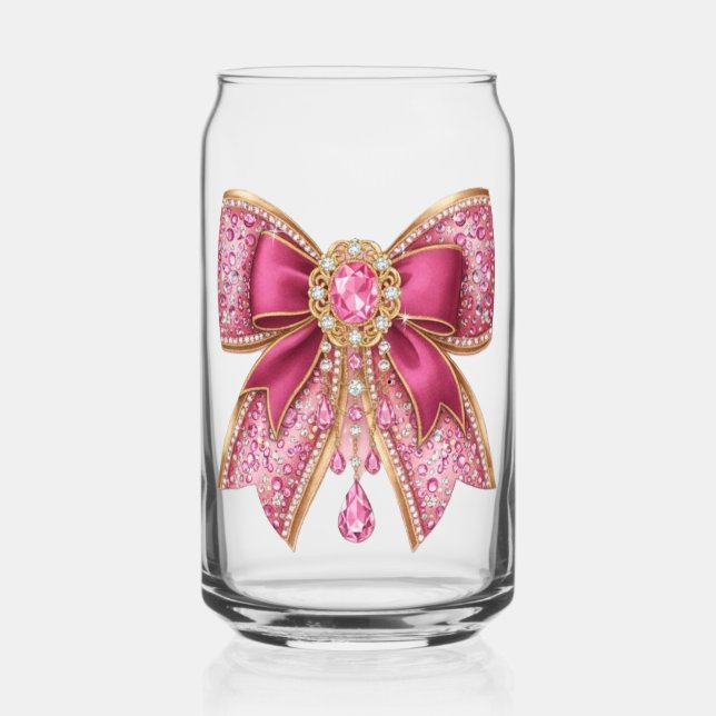 Vaso Con Forma De Lata arco de resplandor rosa (Anverso)