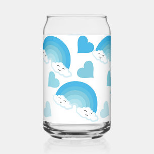 Vaso Con Forma De Lata Arcoíris Azules